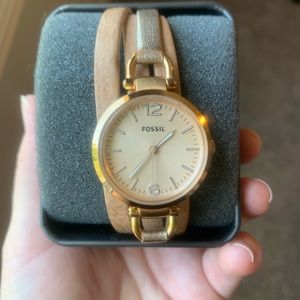 Rose Gold Fossil Watch